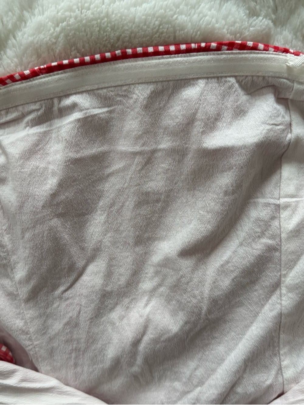 Abercrombie & Fitch Red Gingham Strapless Midi Dress - Picture 7 of 10
